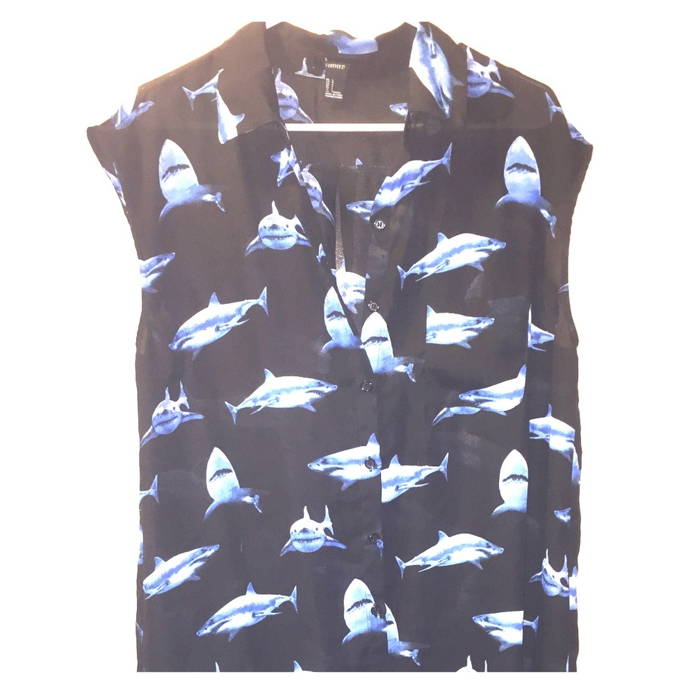 Sleeveless shark shirt